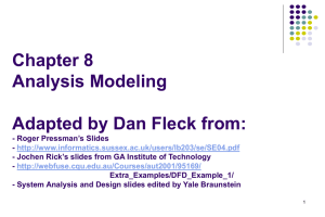 Chapter 8 Analysis Modeling Adapted by Dan Fleck from: