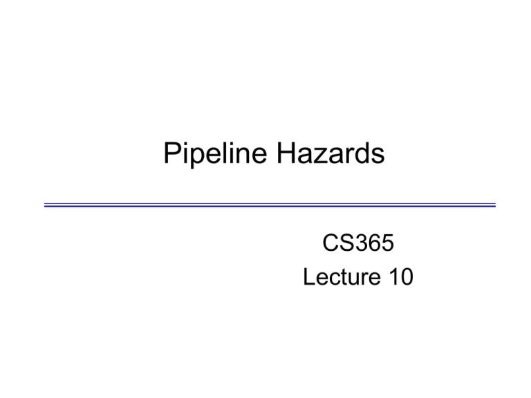 Pipeline Hazards Examples