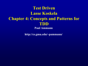 Concepts and Patterns for TDD