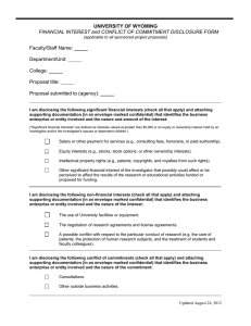 Financial Interest Disclosure Form