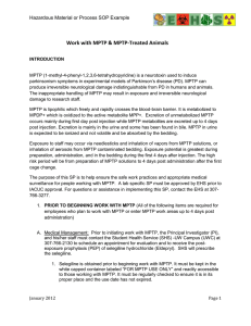MPTP MPTP-Treated Animals