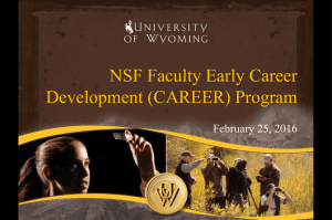 NSF Career Development Program Powerpoint