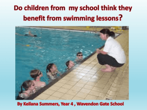 Do children from my school think they benefit from swimming lessons?