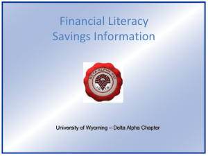 Savings Information