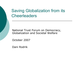 'Saving Globalisation from its Cheerleaders.'