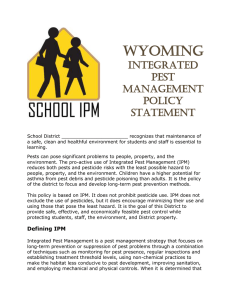 School IPM Policy Template