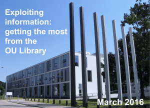 March 2016 Exploiting information: getting the most