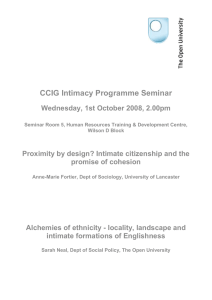CCIG Intimacy Programme Seminar - 1 October 2008.doc
