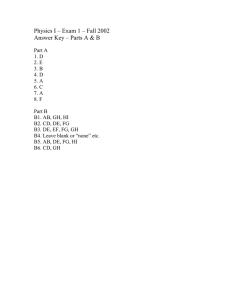 Physics I – Exam 1 – Fall 2002