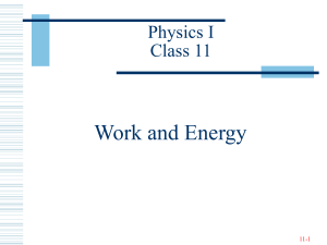 Work and Energy Physics I Class 11 11-1