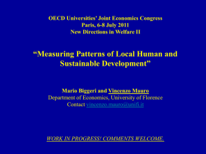 “Measuring Patterns of Local Human and Sustainable Development”