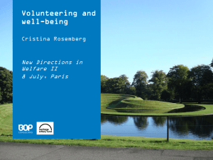 Volunteering and Wellbeing: A Panel Approach