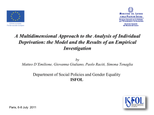 Multi-dimensional Poverty Indicator Development