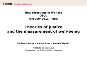 Theories of Justice and the Measurement of Wellbeing