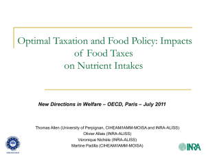 Optimal Taxation and Food Policy