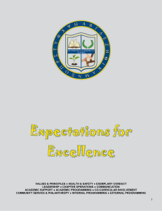 Expectations for Excellence document