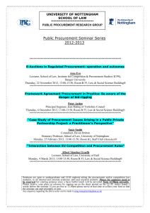 Programme of the PPRG 2012-2013 Seminar Series