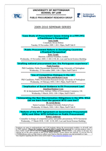 Programme of the PPRG 2009-2010 Seminar Series