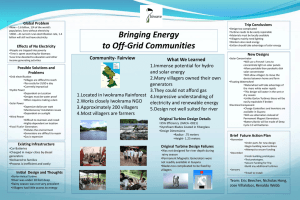 Bringing Energy to Off-Grid Communities