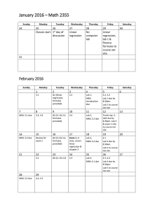 Course Calendar (Word Document)