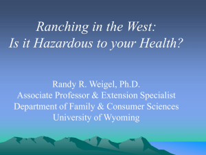 Ranching in the West: Is it Hazardous to your Health?