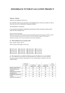 Tutor survey