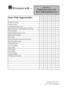 — W 4-H State Wide Opportunities