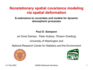 Nonstationary spatial covariance modeling via spatial deformation