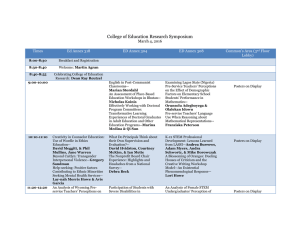 2016 research symposium schedule