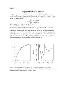 Empirical distribution functions X = £