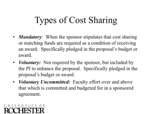 Cost Sharing / Conflicts of Interest (Power Point File)