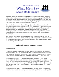 What Men Say About Body Image
