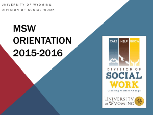 MSW Orientation 2015-2016