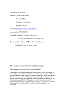 The Security Council, civil society, and human rights