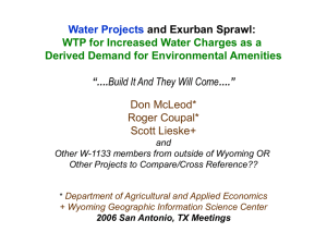 Water Projects and Exurban Sprawl.