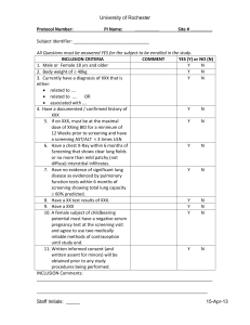 The purpose of this form is to document that the subject meets protocol defined criteria for study participation. Best practice is to confirm subject eligibility by having the coordinator and Principal Investigator sign and date this form to document that the subject is eligible for enrollment.