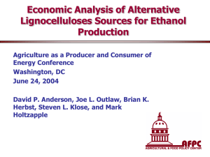 Comparative Feasibility Analysis of a Biomass and Corn Based Ethanol Production Facility