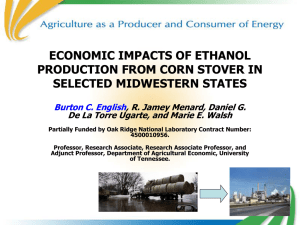 Economic Impacts of Developing a Corn Stover to Ethanol Industry in the Midwest