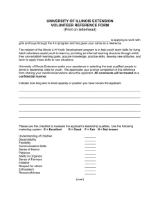 Volunteer Reference Form (English)