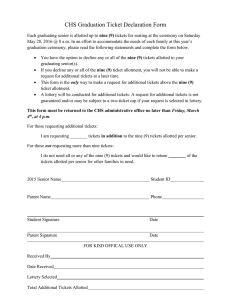 CHS Graduation Ticket Declaration Form