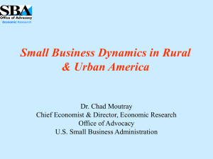 Cooperatives and Rural Development in Context: Small Business Dynamics in Rural and Urban America