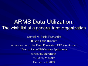 ARMS Data Utilization: The wish list of a general farm organization