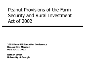 Peanut Provisions of the Farm Security and Rural Investment Act of 2002
