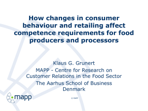 How changes in consumer behaviour and retailing affect competence requirements for food