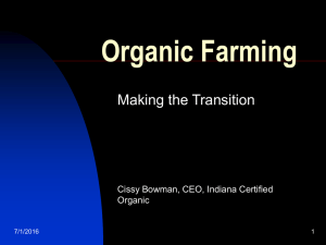 Organic Farming - Making the Transition