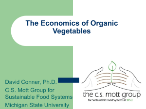 The Economics of Organic Vegetables