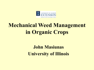 Mechanical Weed Management in Organic Crops