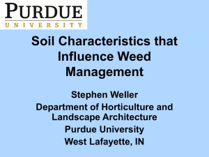Soil Characteristics that Influence Weed Management