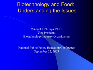 Biotechnology and Food: Understanding the Issues