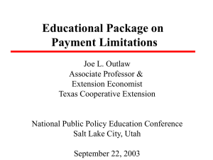 Educational Package on Payment Limitations